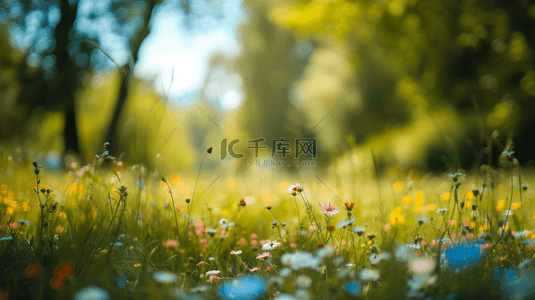 植树节背景图片_生机勃勃大自然绿色背景-