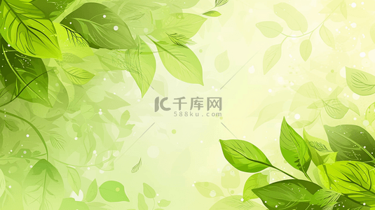 绿叶春季背景图片_春季绿色树叶清新背景11