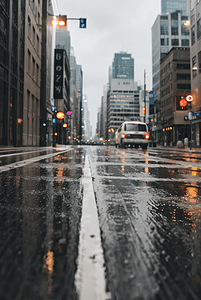 下雨城市街道摄影图6
