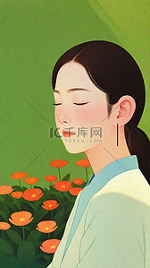 优雅背景图片_女神节妇女节清新优雅东方女孩图片