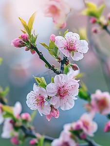 春天春季春暖花开的桃花林高清摄影图