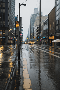 雨天杭州摄影照片_下雨城市街道摄影图片4