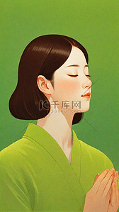 优雅背景图片_女神节妇女节清新优雅东方女孩背景素材