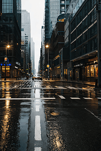 下雨城市街道摄影图9