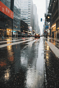 下雨城市街道摄影图片5