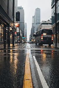 下雨城市街道摄影图5