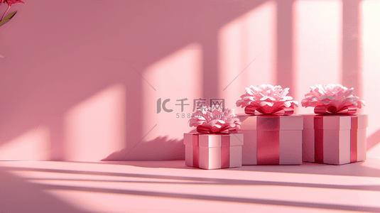 粉色唯美质感女神节礼物花朵的图片13