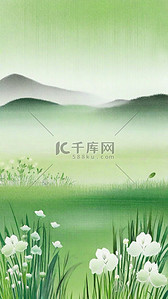 春天背景图片_绿色清新春天清明节风景3设计图