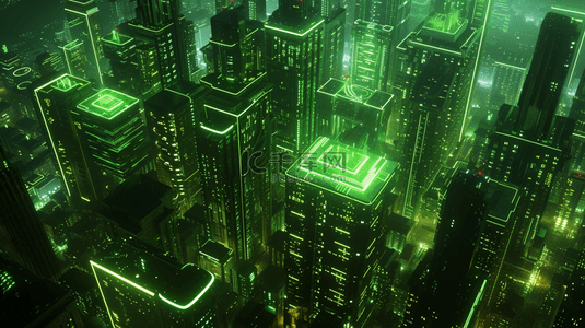 现代城市夜晚空中航拍的背景2