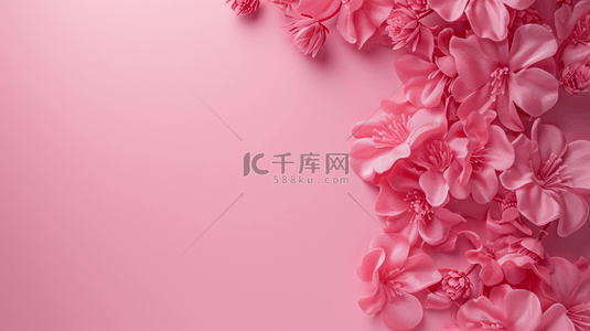 粉色花瓣浪漫背景图片_38女神节花朵浪漫装饰的背景12