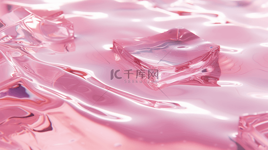 河水背景图片_粉色温馨河水里方形晶莹晶体的背景19