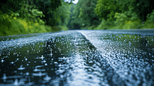 下雨天的路面摄影43