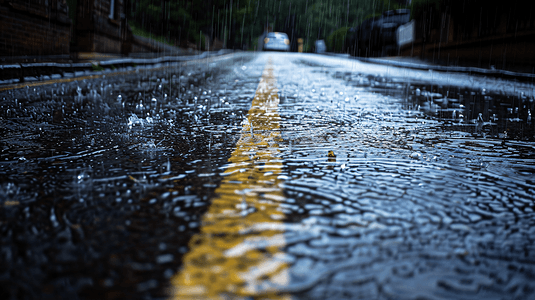 下雨天的路面摄影27