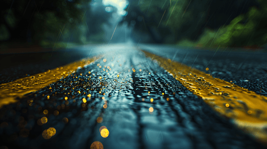 下雨天的路面摄影65