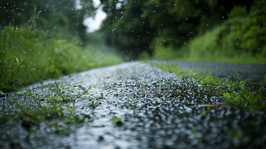 下雨天的路面摄影59