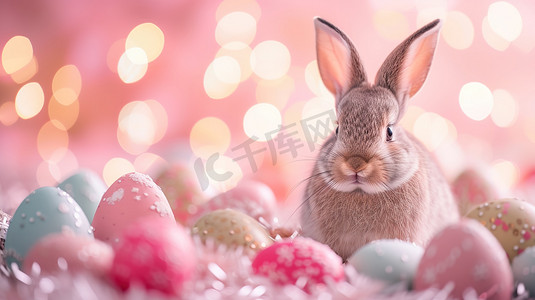 复活节彩蛋兔子的摄影8照片