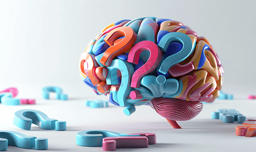 人类的大脑和多彩的问号