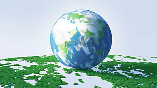 保护地球世界地球日绿色地球背景图片