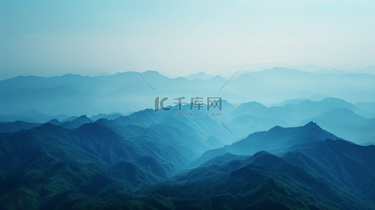 大山背景图片_蓝色风景朦胧渐变山坡山脉的背景18