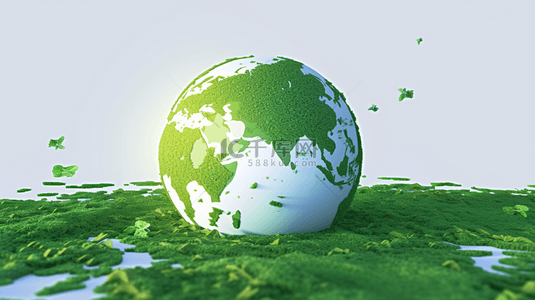 保护地球世界地球日绿色地球背景