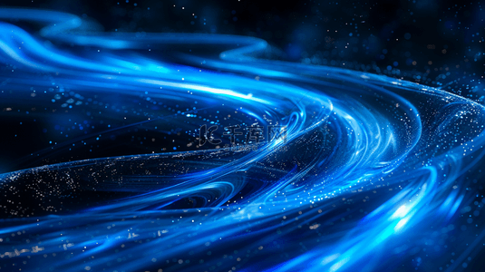 蓝色星光闪耀流线曲线旋涡隧道的背景5