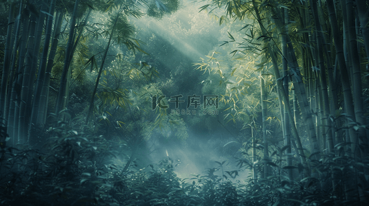 森林背景图片_春天阳光下森林竹林里树叶纹理的背景19
