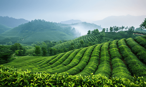 云南普洱茶叶种植园