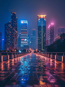 成都夜景金融