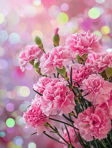 花束图片摄影照片_母亲节康乃馨鲜花花束背景