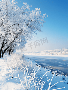 雪景风光摄影照片_吉林雪岭冰雪风光