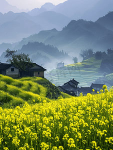 婺源油菜花山光春色