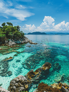 大海旅行摄影照片_马来西亚美人鱼岛 海岛风景