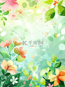 春天边框背景图片_春季花朵鲜花框架图片
