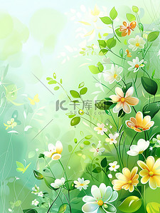 春天边框背景图片_春季花朵鲜花框架背景素材