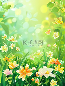 春天边框背景图片_春季花朵鲜花框架素材
