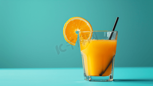 创意橙汁海报摄影照片_一杯橙汁果汁摄影10