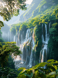 贵州瀑布摄影照片_贵州黄果树瀑布风光美景