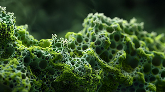 山林苔藓草坪模型立体描绘摄影照片3d