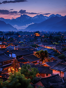 丽江古城夜景