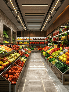 蔬菜超市摄影照片_水果蔬菜超市