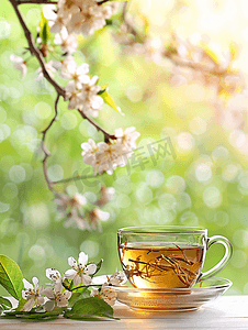 茶叶春天背景