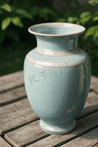 青花瓷瓷器花瓶摄影图