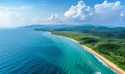 二次元天空摄影照片_海南西岛海岸美景
