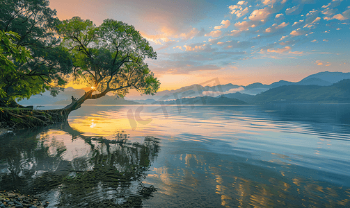 千岛湖黎明风景