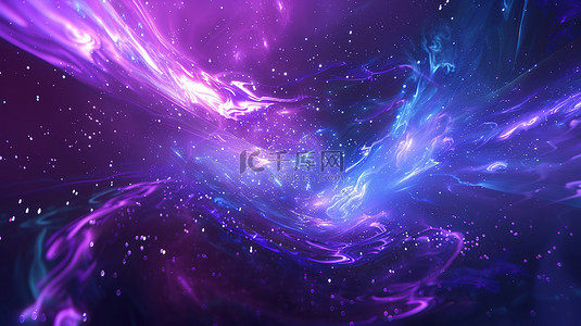 宇宙背景图片_宇宙星空穹窿蓝色和紫色晕染背景图