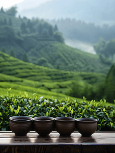 绿茶图片摄影照片_云南普洱茶园
