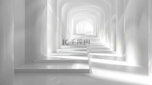 白色空间走廊纯色建筑图片