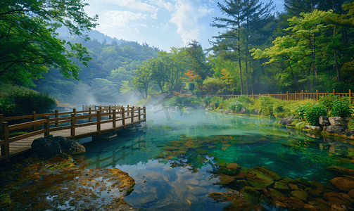 大气高端摄影照片_温泉5A景点