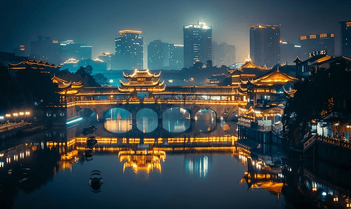 成都九眼桥夜景