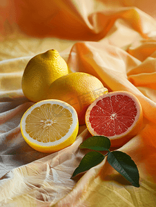 新鲜水果橙子柠檬西柚